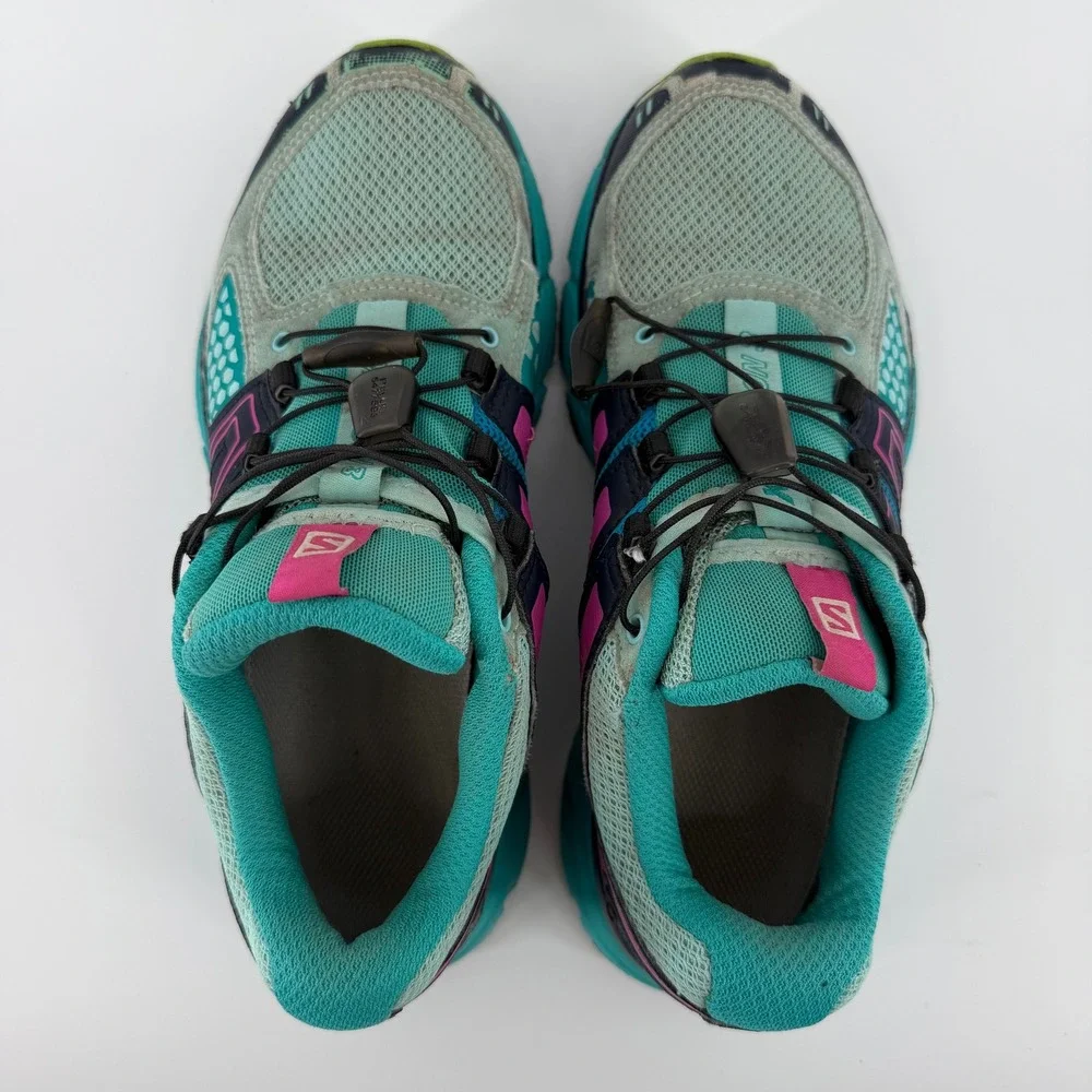 Salomon Women's Teal Turquoise Gray Trail Running Shoes